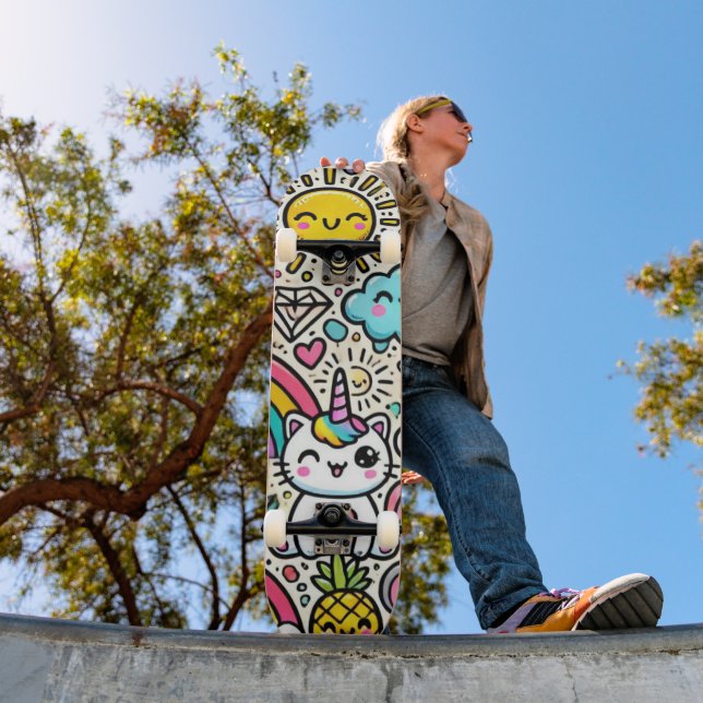 Kawaii Mini Skateboard Bräda 18,5 Cm (Utomhus 1)