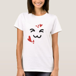 Kawaii Minimalistisk Katt T Shirt