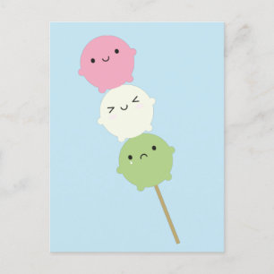 Kawaii Mochi Dango Vykort