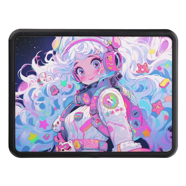 Kawaii Moe Pastel Space Astronaut Anime Girl Dragkroksskydd (Framsidan)