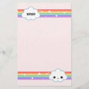 Kawaii moln brevpapper