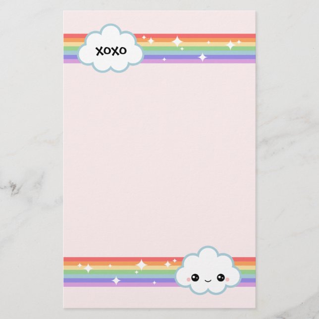 Kawaii moln brevpapper (Framsida)