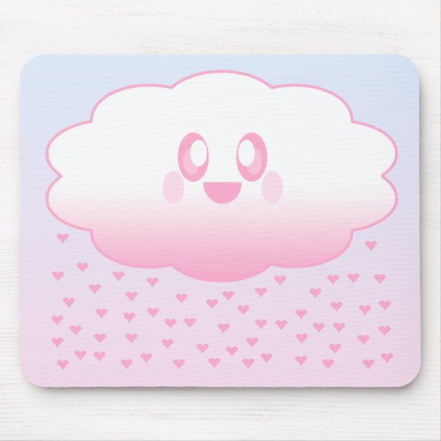 KAWAII MOLN REGNAR HJÄRTAN KÄRLEK SÖT MUSMATTA (Framsidan)