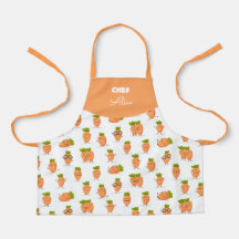 Kawaii mönster av roliga morötter