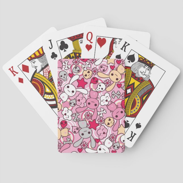 Kawaii mönster casinokort (Baksidan)