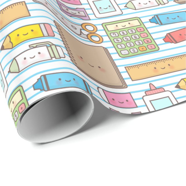 Kawaii mönster för flickor på skolstartens utbud presentpapper (Rullad Hörn)