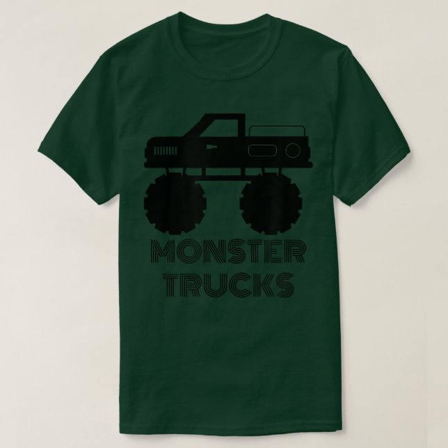Kawaii Monster Lastbilar Coola Truckers Lera Crush T Shirt (Design framsida)