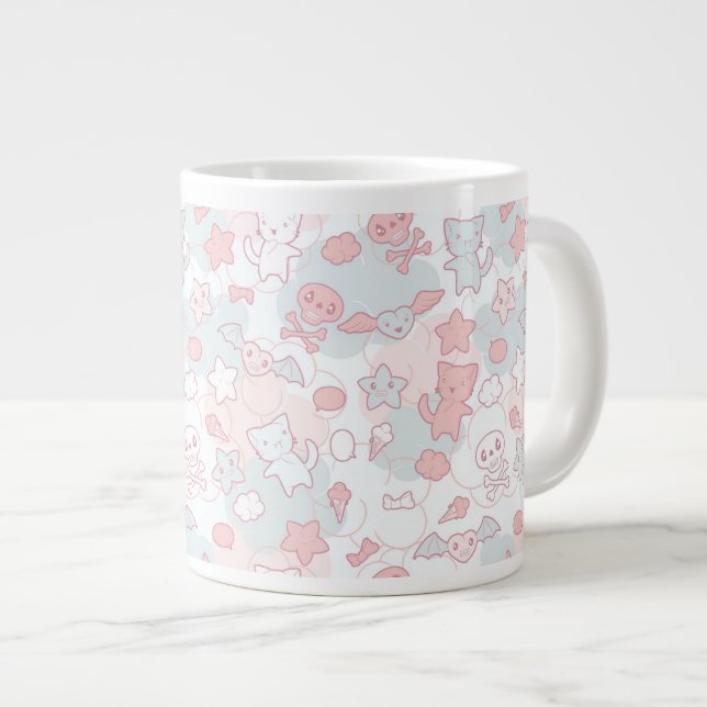 kawaii mönster med dodle jumbo mugg (Framsida höger)