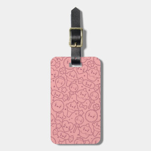 Kawaii mönster med gulliga tårtor bagagebricka