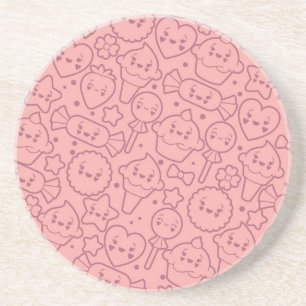 Kawaii mönster med gulliga tårtor underlägg