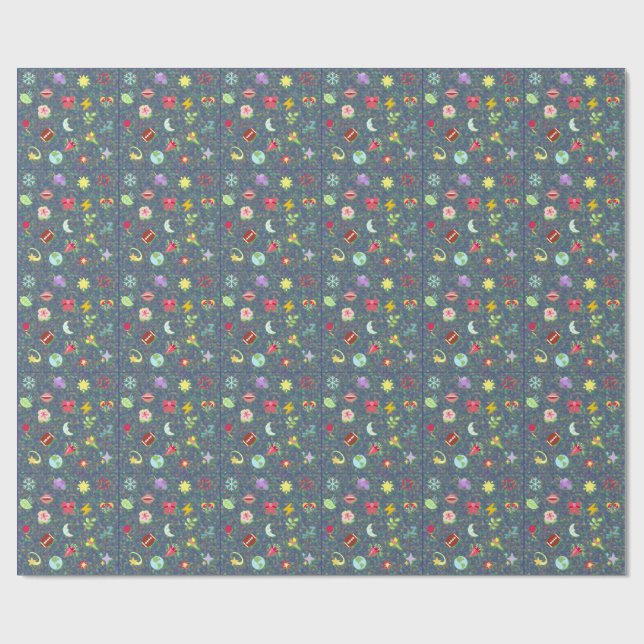 kawaii-mönster presentpapper (Platt)