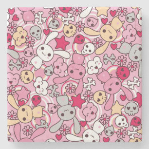 Kawaii mönster stenunderlägg