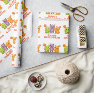 Kawaii Monsters & Lollipops Halloween Presentpapper