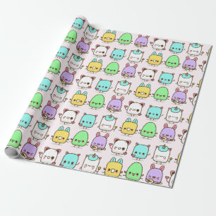 Kawaii Monsters Wrapping Papper Presentpapper