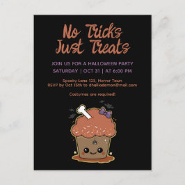 Kawaii Muffin Halloween fest Vykort