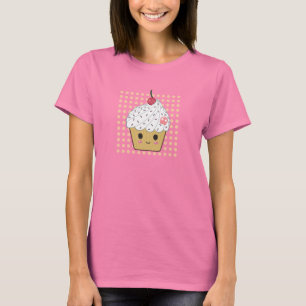 Kawaii muffin i polka dots tee