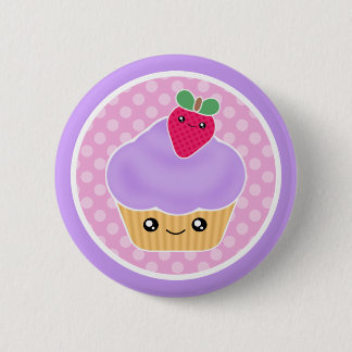 Kawaii muffinjordgubbe knapp