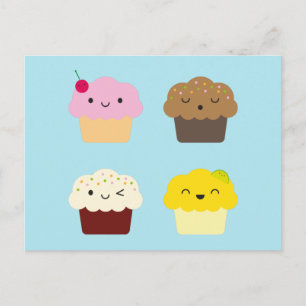 Kawaii Muffinss Vykort