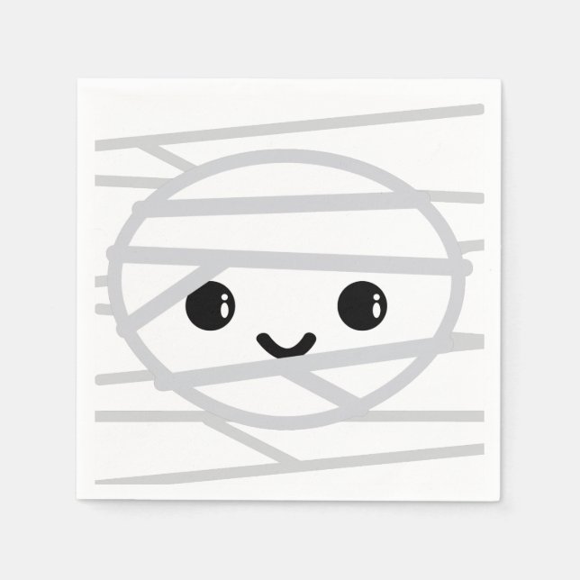 Kawaii Mummy Napkins Pappersservett (Framsidan)