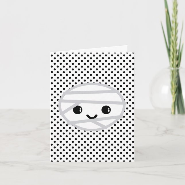 Kawaii Mummy Note Card Kort (Framsida)