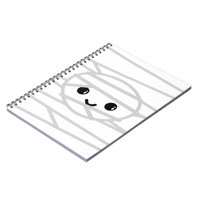 Kawaii Mummy Notebook Anteckningsbok (Vänstra Sidan)