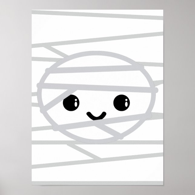 Kawaii Mummy Poster Skriv ut (Framsidan)