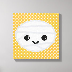 Kawaii Mummy Wrapped Canvas