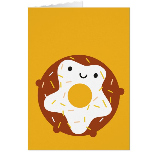 Kawaii munk hälsningskort (Framsidan)