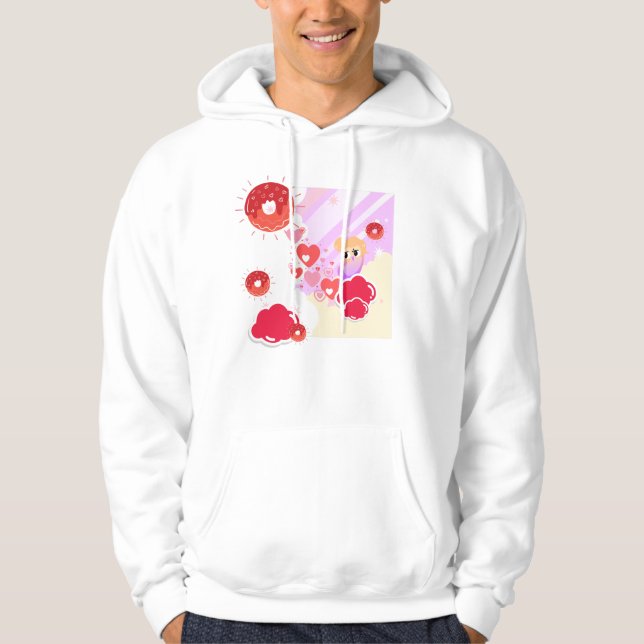Kawaii Munkplaneten Whimsy Dröm Hoodie (Framsida)