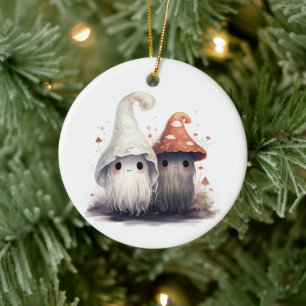 Kawaii Mushroom Troll Julgransprydnad Keramik