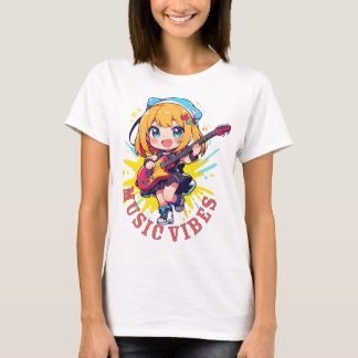 Kawaii Music Älskare T Shirt