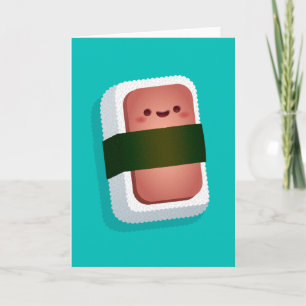 Kawaii Musubi hälsningkort (tom insida) Kort