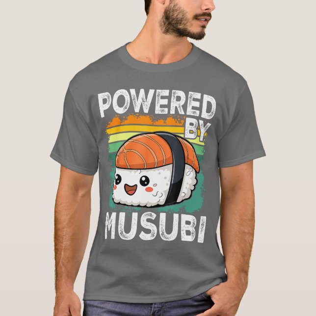 Kawaii Musubi retro rolig T Shirt (Framsida)