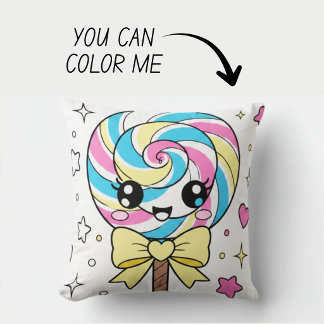 Kawaii Mysig Kuddfärgning Bok Kudde