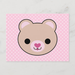 Kawaii Nalle Cute Postcard Vykort