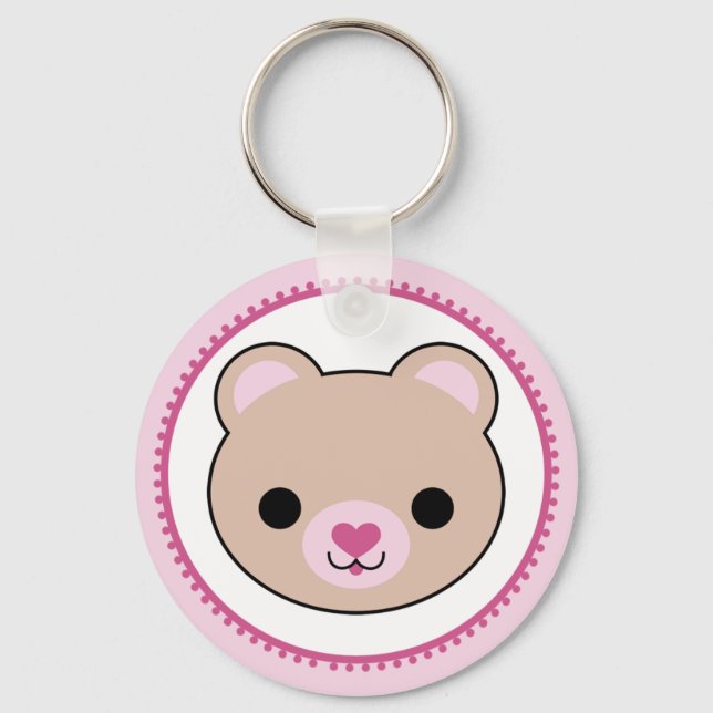 Kawaii Nalle Keychain Nyckelring (Framsida)