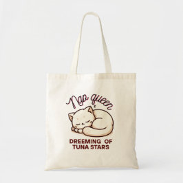 Kawaii Nap Queen Cat Dreaming Tote Bag Tygkasse