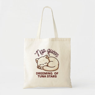 Kawaii Nap Queen Cat Dreaming Tote Bag Tygkasse
