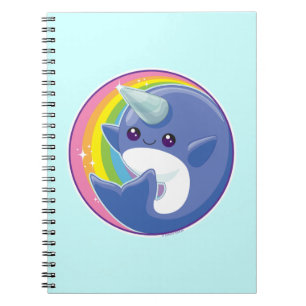 Kawaii Narwhal Anteckningsbok Med Spiral