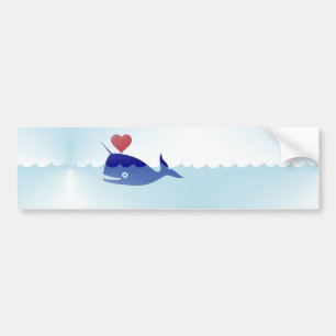 kawaii narwhal bildekal