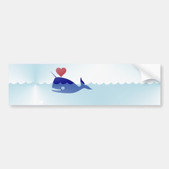 kawaii narwhal bildekal (Framsidan)