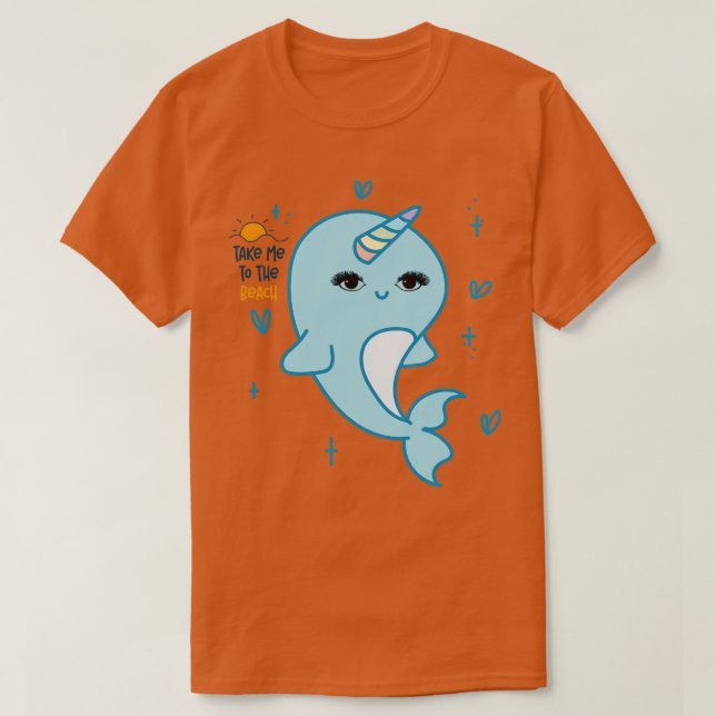 Kawaii Narwhal Cute Design T Shirt (Design framsida)