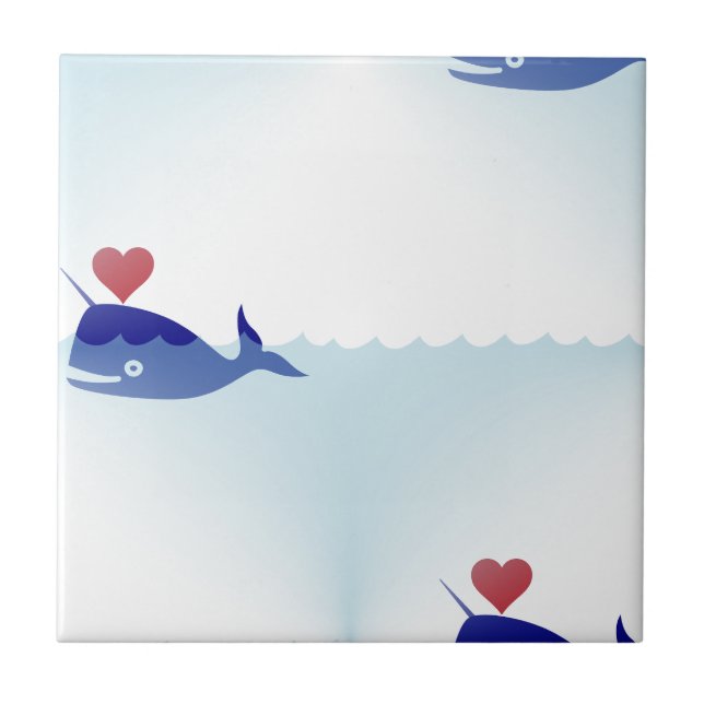 kawaii narwhal kakelplatta (Framsidan)