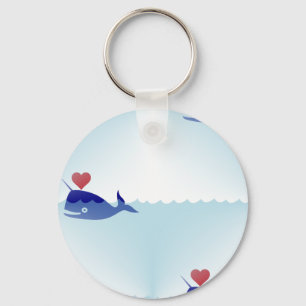 kawaii narwhal nyckelring
