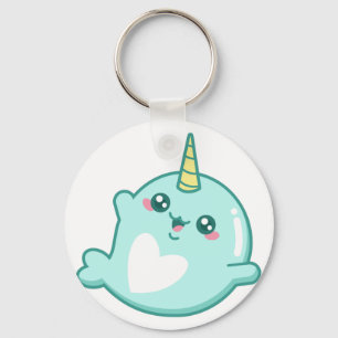 Kawaii Narwhal Nyckelring