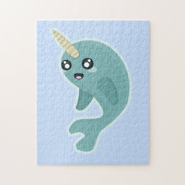 Kawaii Narwhal Pussel (Vertikal)