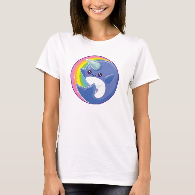Kawaii Narwhal Tee Shirt (Framsida)