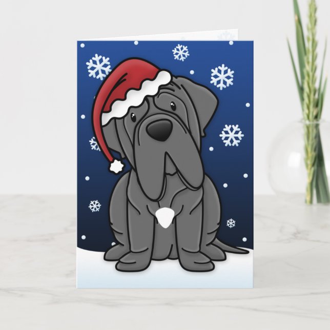 Kawaii Neapolitan Mastiff julkort Helgkort (Framsida)