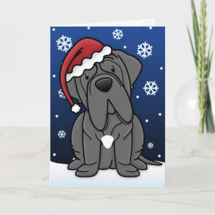 Kawaii Neapolitan Mastiff julkort Helgkort