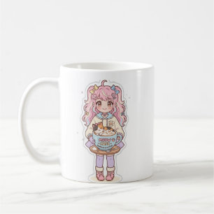 Kawaii Neko Cafe Anime Flick Mug Kaffemugg